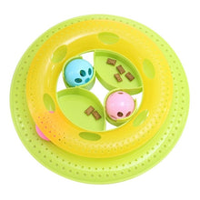 Load image into Gallery viewer, Three Levels pet cat toy Tower Tracks Disc cat Intelligence Amusement triple disc cat toys ball Training Amusement plate