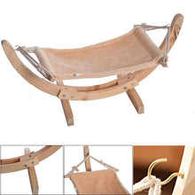 Load image into Gallery viewer, WH 2020 Hot Attractive Wood Construction Large Soft Plush Anti Sway Cats Pet Dog Bed Easy assemble Pets Luxury Cat toy Hammock