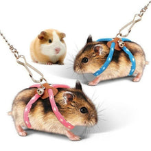 Load image into Gallery viewer, Cute Adjustable Rat Mouse Hamster Harness With Leash Squirrel Ferret Finder Small Pet Animal Outdoor Protective Lead Rope
