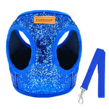 Load image into Gallery viewer, Bling Sequins Cat Dog Harness and Leash Set Adjustable Puppy Kitten Walking Harnesses Vest Traction Belt For Small Dogs Cats
