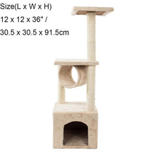 Load image into Gallery viewer, 5 Kinds Cats Toy Scratching Wood Climbing Tree Hanging Toy for Cat Kitten Jumping Standing Frame Cat Furniture
