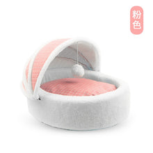 Load image into Gallery viewer, Wooden Cat Swing Rocking Bed Washable Pet Soft Plush House Kitten Sleeping Hammock Mat Cat Cradle Beds Small Dog Bed M6106
