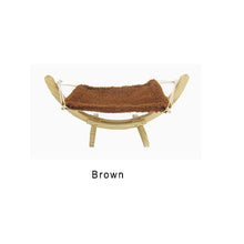 Load image into Gallery viewer, WH 2020 Hot Attractive Wood Construction Large Soft Plush Anti Sway Cats Pet Dog Bed Easy assemble Pets Luxury Cat toy Hammock
